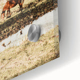 Farmhouse Wall Art – Grazing Horse by Pond Print for Rustic Country Decor