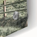 Farmhouse Wall Art – Green Pastures and Wooden Fence Print for Country Decor