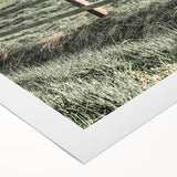 Farmhouse Wall Art – Green Pastures and Wooden Fence Print for Country Decor