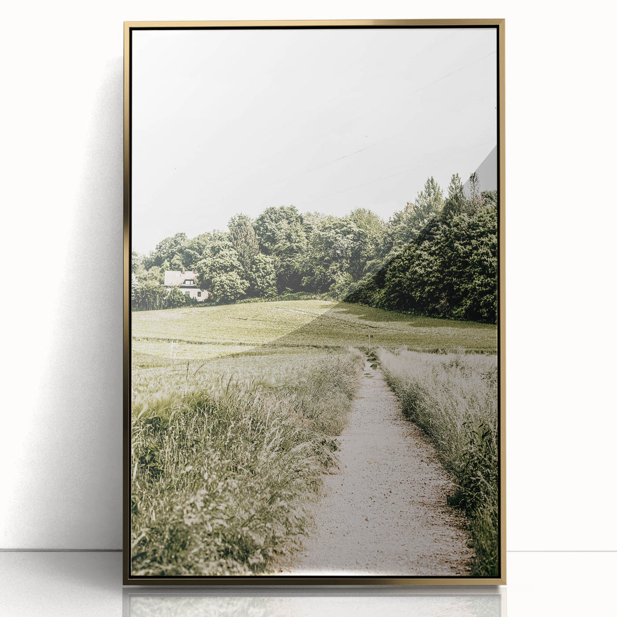 Farmhouse Wall Art – Quiet Country Path Print for Rustic Home Decor