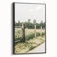 Farmhouse Wall Art – Rustic Fence and Gate Print for Country Decor