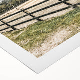 Farmhouse Wall Art – Fenced Pasture with Trees Print for Rustic Decor