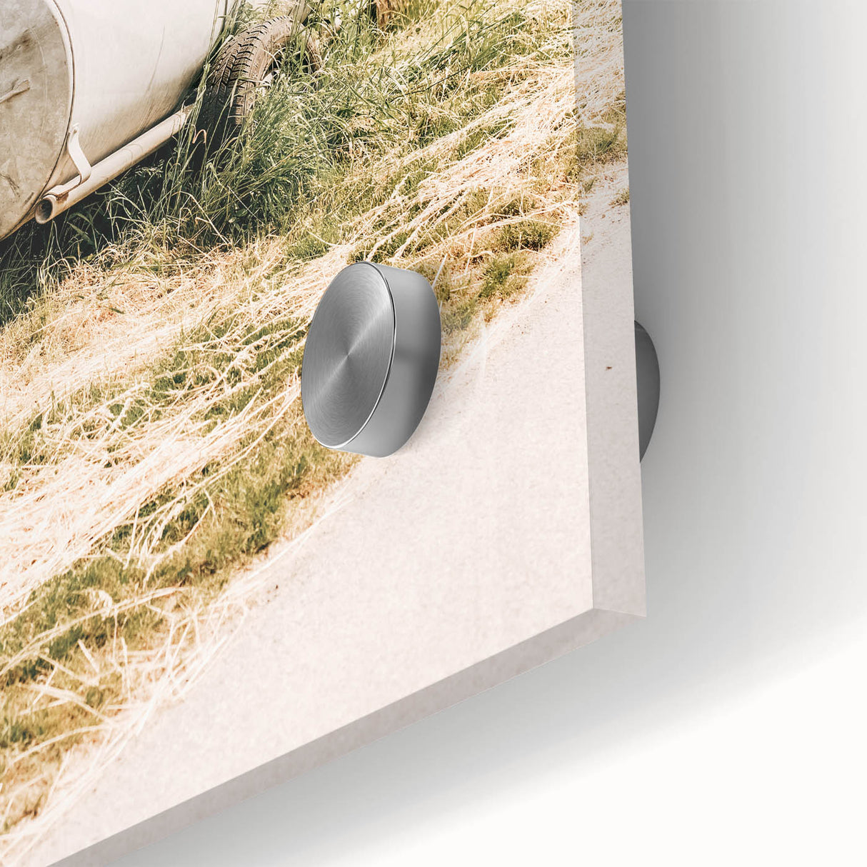 Farmhouse Wall Art – Metal Tank and Fence Print for Rustic Country Decor