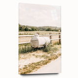 Farmhouse Wall Art – Metal Tank and Fence Print for Rustic Country Decor