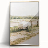 Farmhouse Wall Art – Metal Tank and Fence Print for Rustic Country Decor