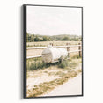 Farmhouse Wall Art – Metal Tank and Fence Print for Rustic Country Decor