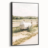 Farmhouse Wall Art – Metal Tank and Fence Print for Rustic Country Decor