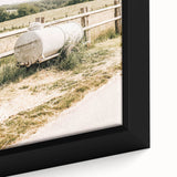 Farmhouse Wall Art – Metal Tank and Fence Print for Rustic Country Decor