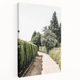 Farmhouse Wall Art – Hedge-Lined Path Print for Rustic Garden Decor