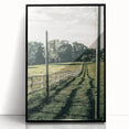 Farmhouse Wall Art – Winding Fence Print for Rustic Country Decor
