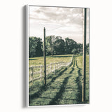 Farmhouse Wall Art – Winding Fence Print for Rustic Country Decor