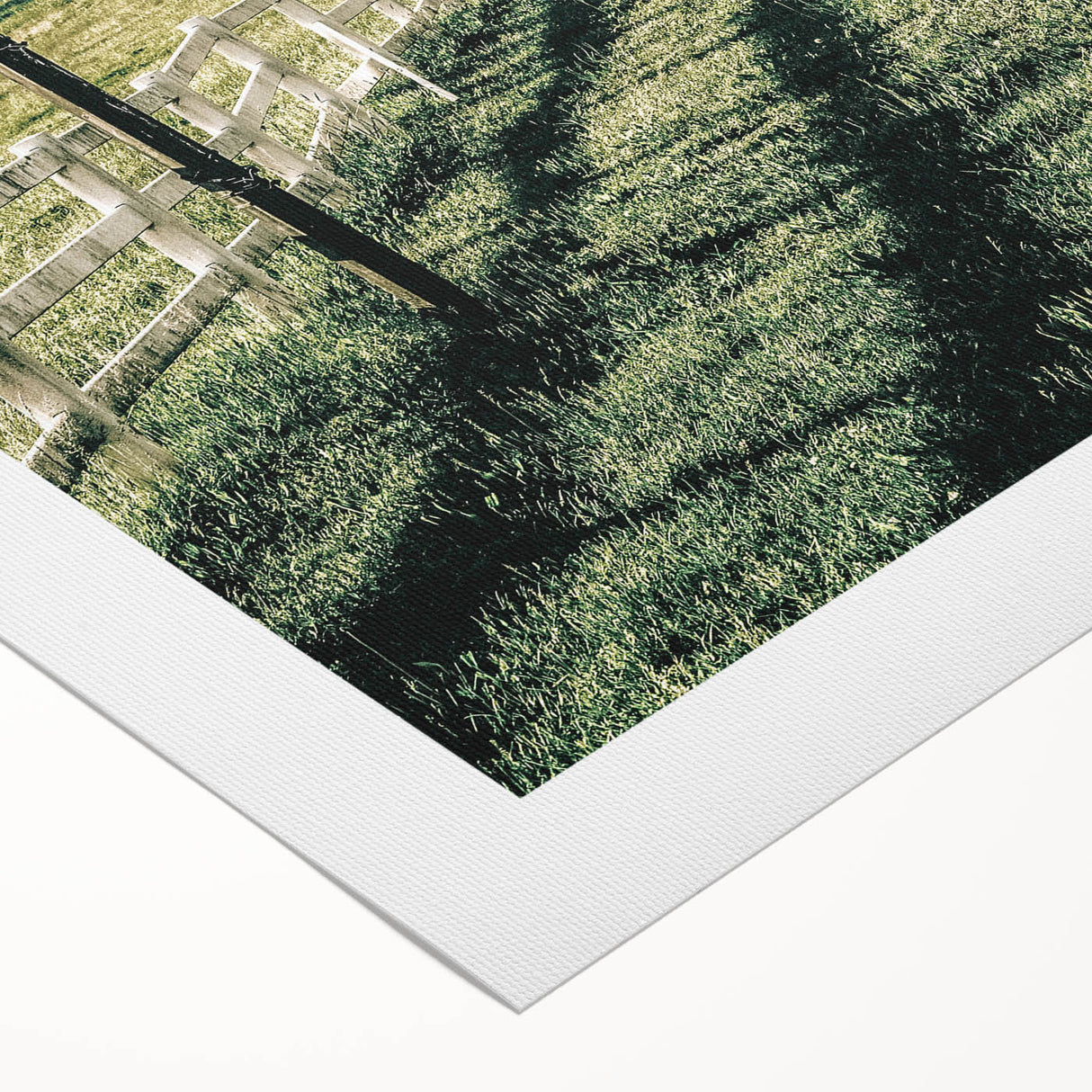 Farmhouse Wall Art – Winding Fence Print for Rustic Country Decor