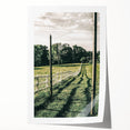 Farmhouse Wall Art – Winding Fence Print for Rustic Country Decor