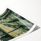 Farmhouse Wall Art – Winding Fence Print for Rustic Country Decor