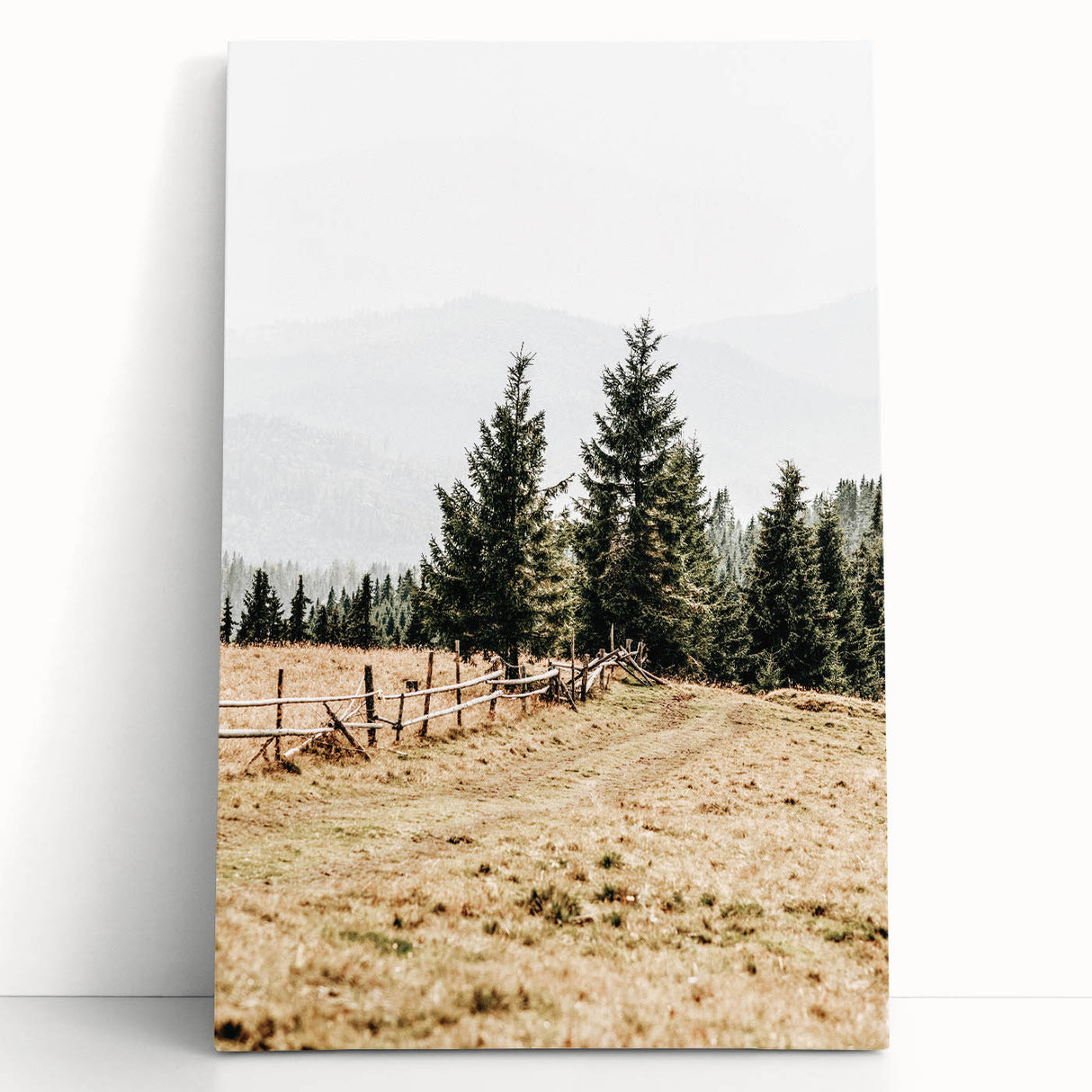 Rustic Farmhouse Wall Art – Countryside Pathway with Trees Print