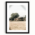 Farmhouse Wall Art – Tranquil Country Home under Oak Tree Print