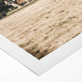 Farmhouse Wall Art – Tranquil Country Home under Oak Tree Print