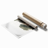 Farmhouse Wall Art – Tranquil Country Home under Oak Tree Print