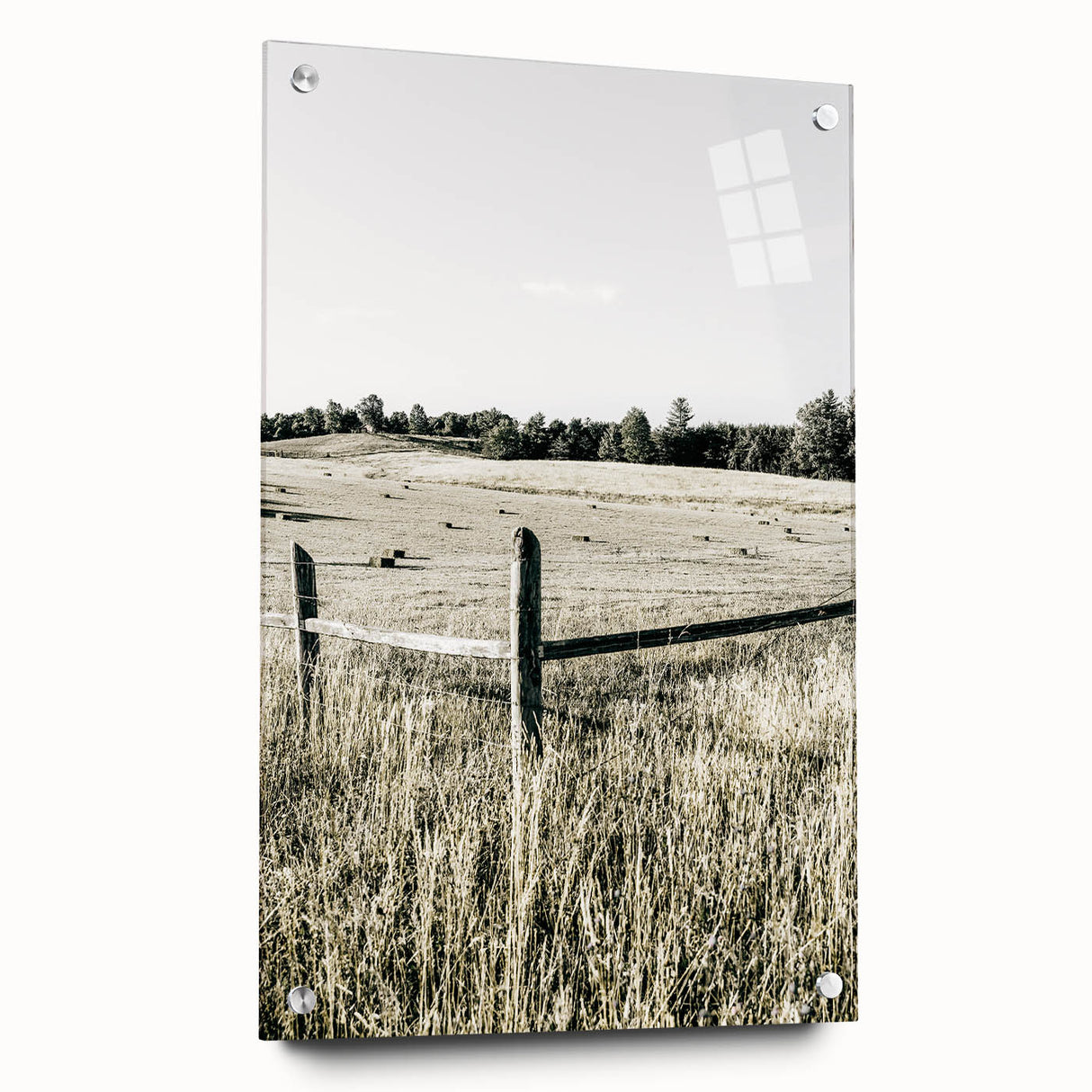 Farmhouse Wall Art - Rustic Country Fence with Vintage Farmhouse Charm