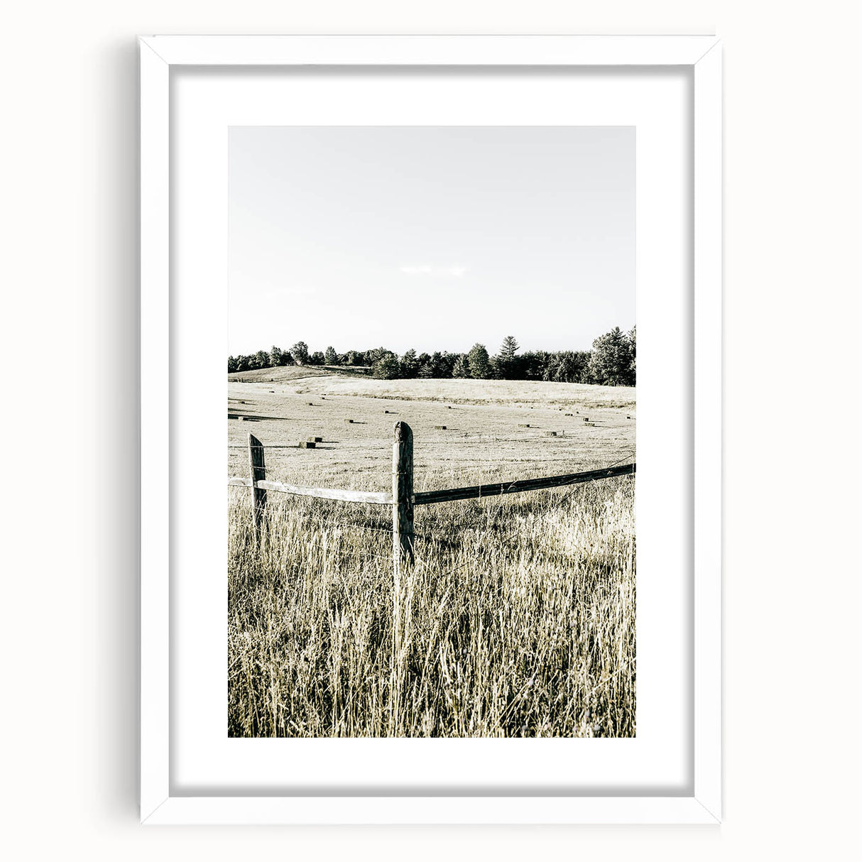 Farmhouse Wall Art - Rustic Country Fence with Vintage Farmhouse Charm