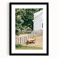 Farmhouse Wall Art - Rustic Grazing Cow with Vintage Country Style Charm