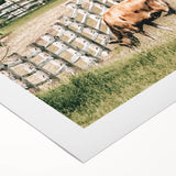 Farmhouse Wall Art - Rustic Grazing Cow with Vintage Country Style Charm