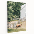 Farmhouse Wall Art - Rustic Grazing Cow with Vintage Country Style Charm