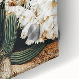 Farmhouse Wall Art – Rustic Cactus Flower Print for Country Style Decor