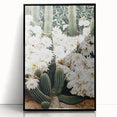 Farmhouse Wall Art – Rustic Cactus Flower Print for Country Style Decor