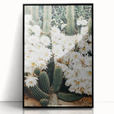 Farmhouse Wall Art – Rustic Cactus Flower Print for Country Style Decor
