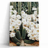 Farmhouse Wall Art – Rustic Cactus Flower Print for Country Style Decor