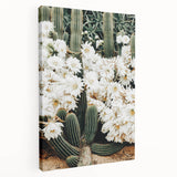 Farmhouse Wall Art – Rustic Cactus Flower Print for Country Style Decor