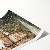 Farmhouse Wall Art - Rustic Fence and Foliage with Warm Country Charm