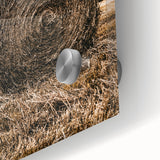 Farmhouse Wall Art - Rustic Hay Bale with Vintage Country Charm