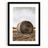 Farmhouse Wall Art - Rustic Hay Bale with Vintage Country Charm