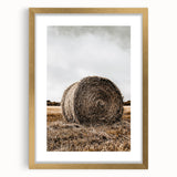 Farmhouse Wall Art - Rustic Hay Bale with Vintage Country Charm