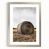 Farmhouse Wall Art - Rustic Hay Bale with Vintage Country Charm