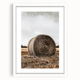 Farmhouse Wall Art - Rustic Hay Bale with Vintage Country Charm