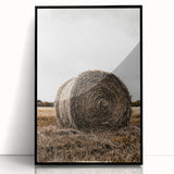 Farmhouse Wall Art - Rustic Hay Bale with Vintage Country Charm
