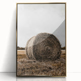 Farmhouse Wall Art - Rustic Hay Bale with Vintage Country Charm