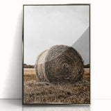 Farmhouse Wall Art - Rustic Hay Bale with Vintage Country Charm