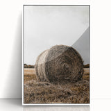 Farmhouse Wall Art - Rustic Hay Bale with Vintage Country Charm