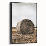 Farmhouse Wall Art - Rustic Hay Bale with Vintage Country Charm