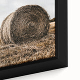 Farmhouse Wall Art - Rustic Hay Bale with Vintage Country Charm