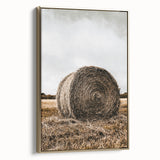 Farmhouse Wall Art - Rustic Hay Bale with Vintage Country Charm