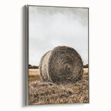 Farmhouse Wall Art - Rustic Hay Bale with Vintage Country Charm