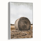 Farmhouse Wall Art - Rustic Hay Bale with Vintage Country Charm