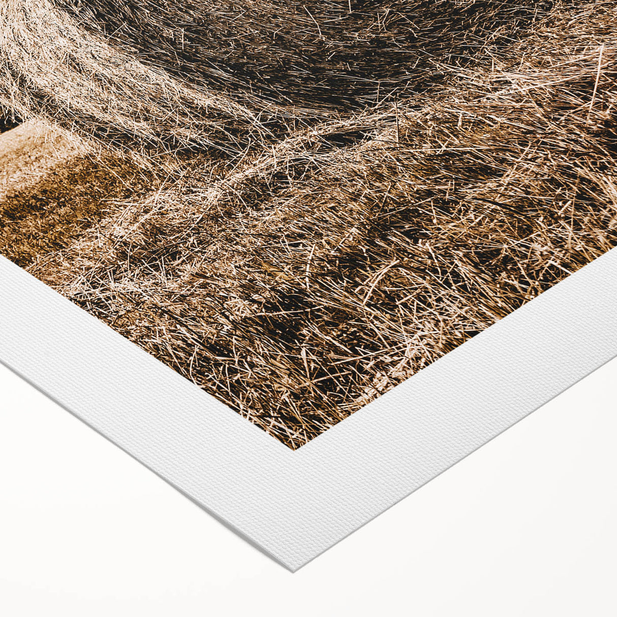 Farmhouse Wall Art - Rustic Hay Bale with Vintage Country Charm
