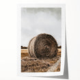 Farmhouse Wall Art - Rustic Hay Bale with Vintage Country Charm