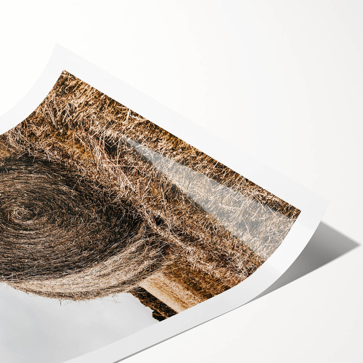 Farmhouse Wall Art - Rustic Hay Bale with Vintage Country Charm